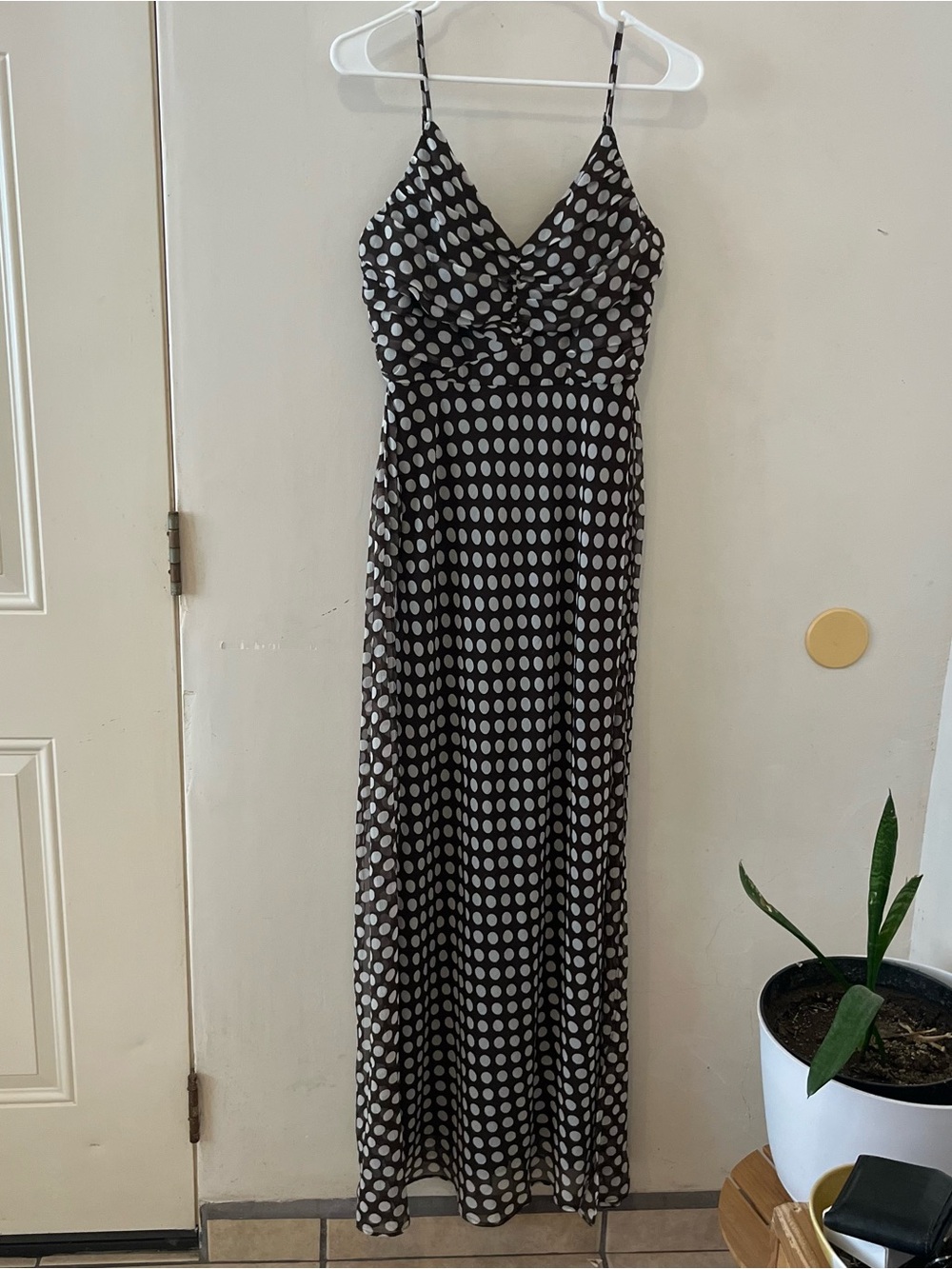 House of Harlow 1960 x Revolve | brown white polka dot maxi dress